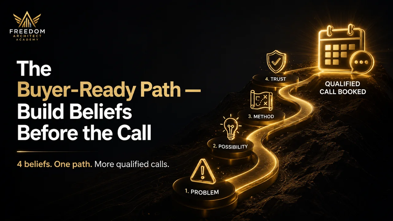 The Buyer-Ready Path — Build Beliefs Before the Call