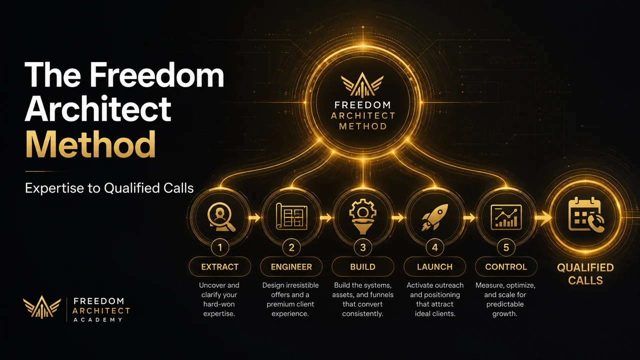 The Freedom Architect Method — Expertise to Qualified Calls